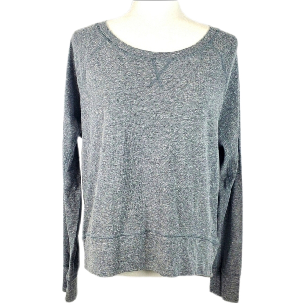 Champion Basic Gray Long Sleeve T Shirt Large